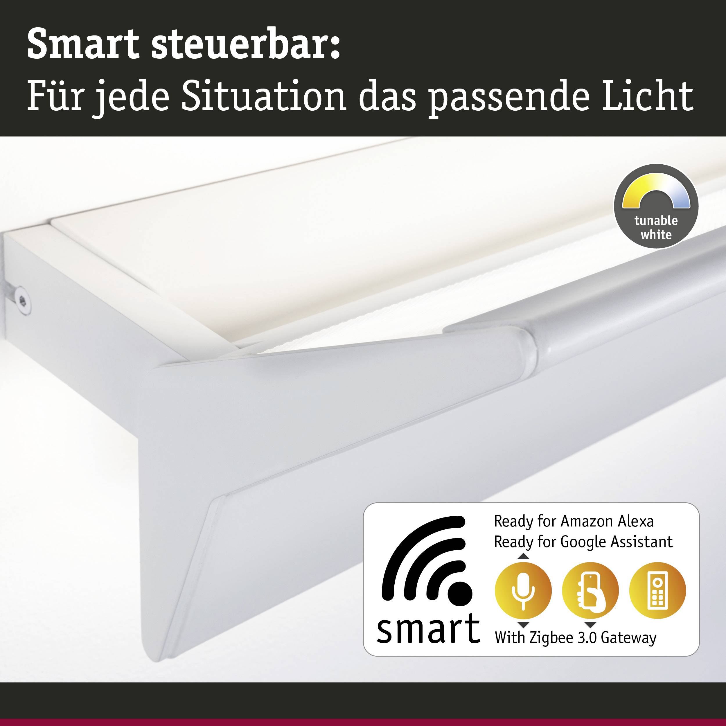 Chytrá lampa ovladatelná mobilní aplikací, s přizpůsobitelným osvětlením pro každou situaci. Kompatibilní s Amazon Alexou a Google Assistantem.