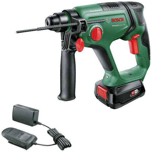 Bosch Home and Garden Universal Hammer -aku vrtací kladivo 18 V 2.5 Ah Li-Ion  akumulátor, vč. nabíječky, kufřík
