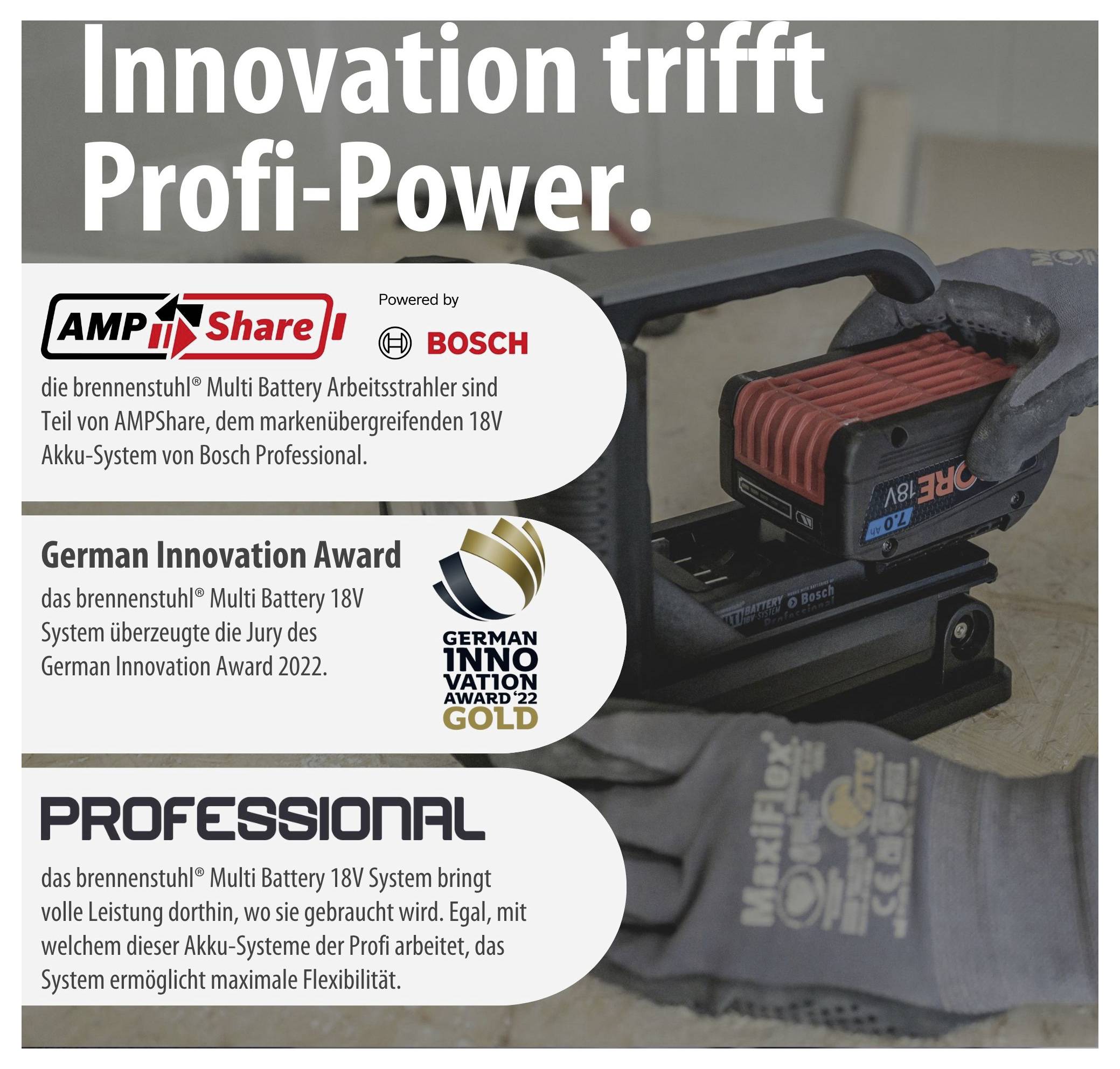 Brennenstuhl Multi Battery HL 3000 Stavební akumulátorový reflektor 20 W 2160 lm denní bílá 1173730000-6