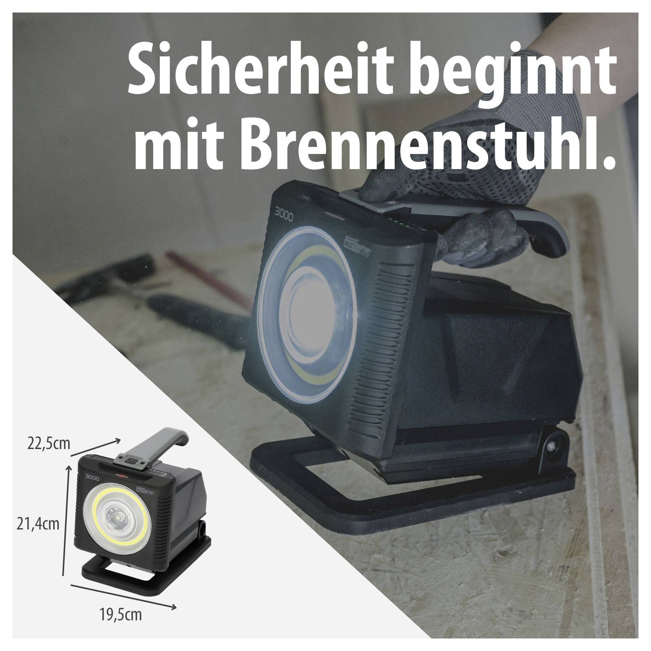 Brennenstuhl Multi Battery HL 3000 Stavební akumulátorový reflektor 20 W 2160 lm denní bílá 1173730000-8