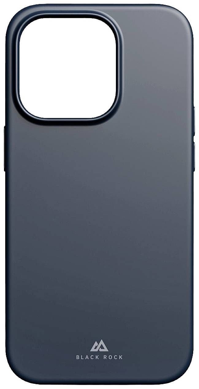 Tmavě modrý obal na smartphone s velkým výřezem pro fotoaparát nahoře. Dole je umístěno logo 'BLACK ROCK'. Jednoduché, minimalistické designové provedení.