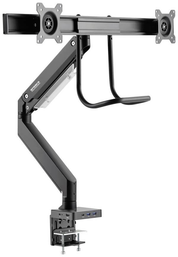 <br>  SpeaKa Professional<br>  SP-MM-820<br>  <br>  držák na stůl pro monitor<br>  2 Displej: (s)<br>  43,2 cm (17") - 81,3 cm (32")<br>  matná černá<br>  nakláněcí, naklápěcí<br>