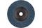 Kulatý lamelový kotouč s modrými lamelami a centrálním otvorem, vhodný pro brousicí práce na různých materiálech.
