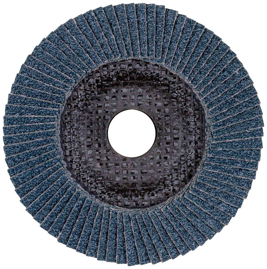 Brusný kotouč s kulatým tvarem a strukturovaným, lamelovitým povrchem. Používá se především ve zpracování kovů.