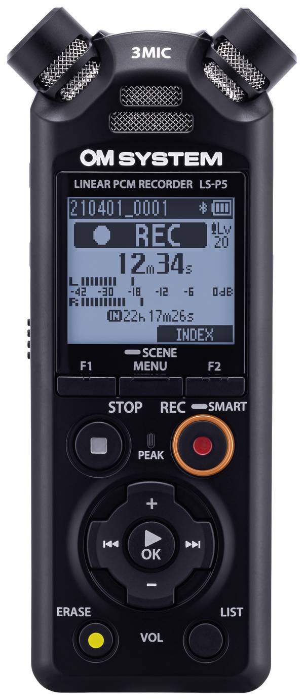 OM System LS-P5 přenosný audio rekordér černá