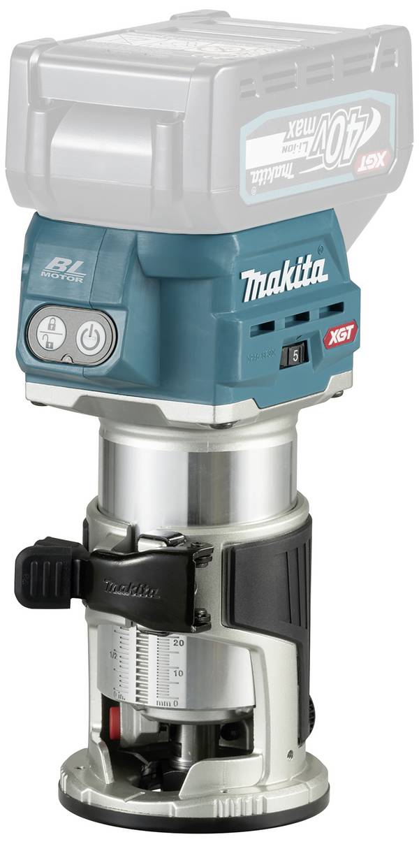 Makita RT001GZ10 multifunkční fréza na akumulátor , vč. příslušenství, bez akumulátoru, bez nabíječky, RT001GZ10