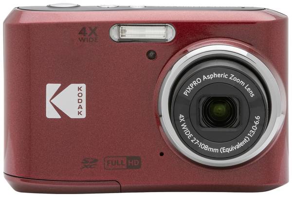 Kodak Pixpro FZ45 Friendly Zoom digitální fotoaparát 16 Megapixel Zoom (optický): 4 x červená  Full HD videozáznam, HDR video, integrovaný akumulátor