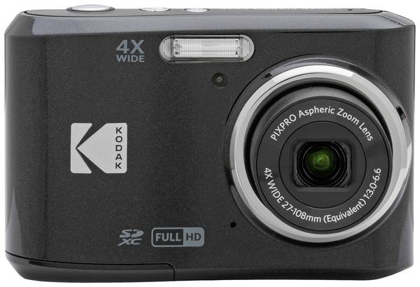 Kodak Pixpro FZ45 Friendly Zoom digitální fotoaparát 16 Megapixel Zoom (optický): 4 x černá  Full HD videozáznam, HDR video