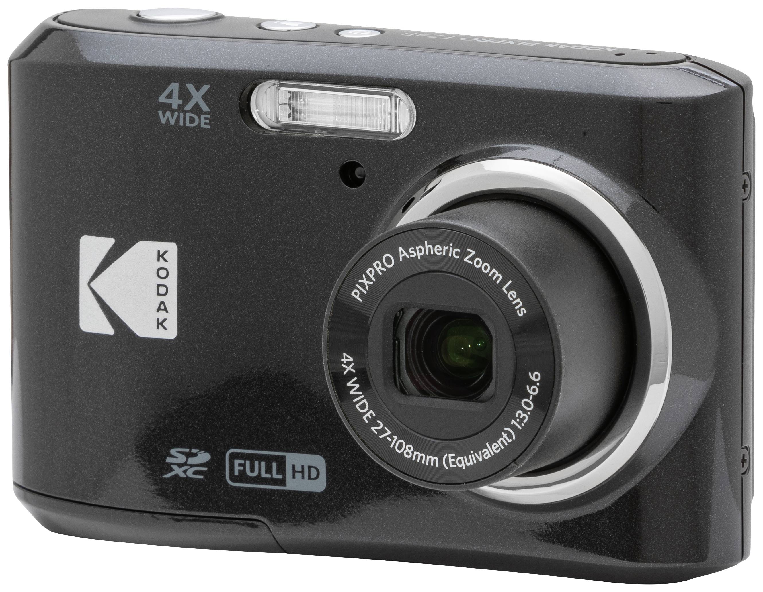 Digitální fotoaparát s 4x širokoúhlým zoomovým objektivem a podporou SDXC karet, vhodný pro nahrávání ve Full HD rozlišení.