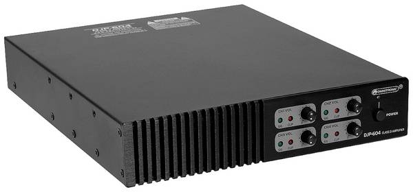 Omnitronic DJP-604 PA zesilovač Výkon RMS na kanál při odporu 4 ohmy: 150 W