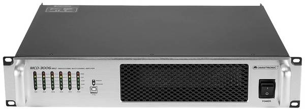 Omnitronic MCD-3006 PA zesilovač Výkon RMS na kanál při odporu 4 ohmy: 500 W
