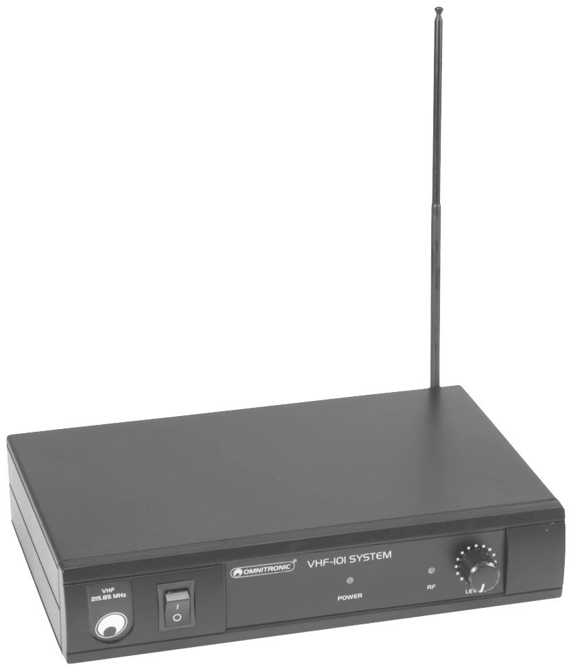 Schwarzer VHF-101 systémový přijímač s anténou, napájecí a RF řízením.