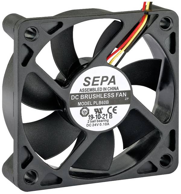 SEPA PLB60B12FSE33A axiální ventilátor, 12 V/DC, 27.6 m³/h, (d x š x v) 60 x 60 x 15 mm, 111111745
