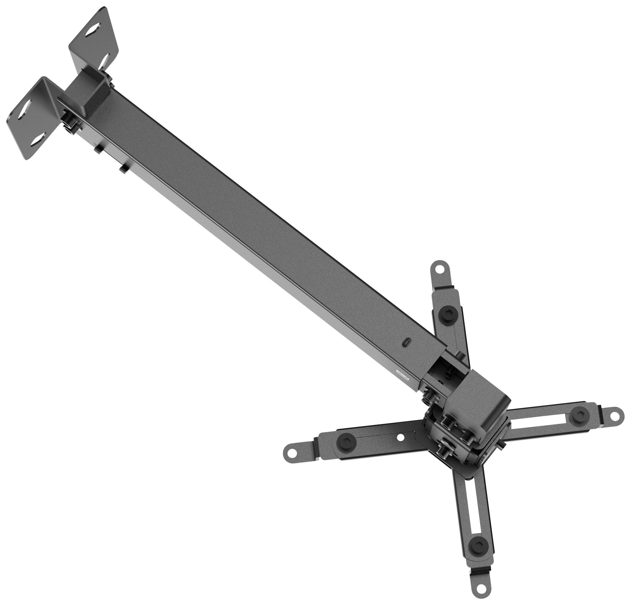 Kovový držák s vícekloubovým mechanismem pro nastavitelnou montáž. Vhodný pro technické aplikace, zobrazuje pohyblivé ramena.