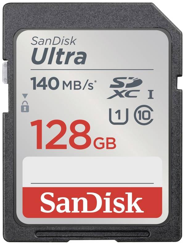 SanDisk SDXC Ultra 128GB (Class 10/UHS-I/140MB/s) karta SDHC  128 GB UHS-Class 1 vodotěsné, nárazuvzdorné