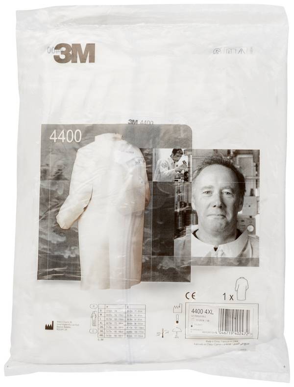 3M 4400WXL  Jednorázový plášť 4400 vel. Oblečení: XL     bílá