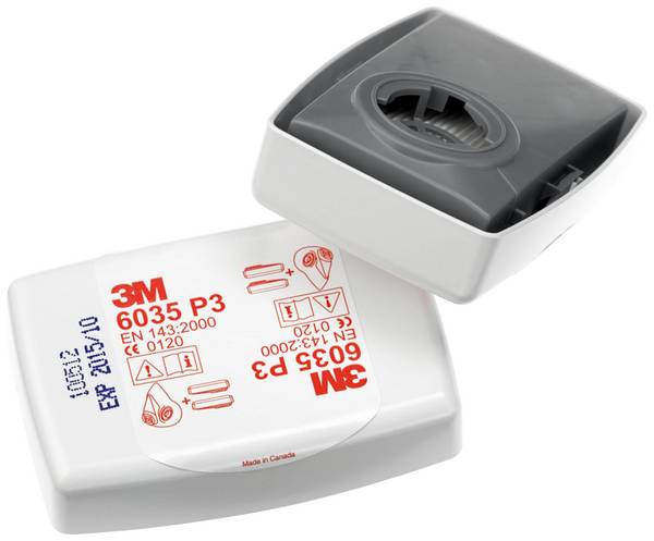 3M 6035 P3 R částicový filtr  20 ks EN 143 DIN 143