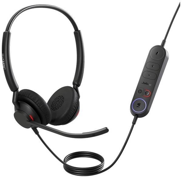 Jabra Engage 40  Headset uzavřená (Over Ear) kabelová stereo černá Redukce šumu mikrofonu regulace hlasitosti telefon