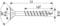 Technický výkres zapuštěné šroubu s rozměry: Ls, LgT, průměr dk a d1 zobrazeny; úhel 90° zobrazen.