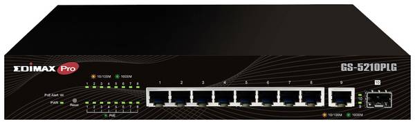 EDIMAX GS-5210PLG GS-5210PLG síťový switch 8 + 2 porty 20 GBit/s funkce PoE