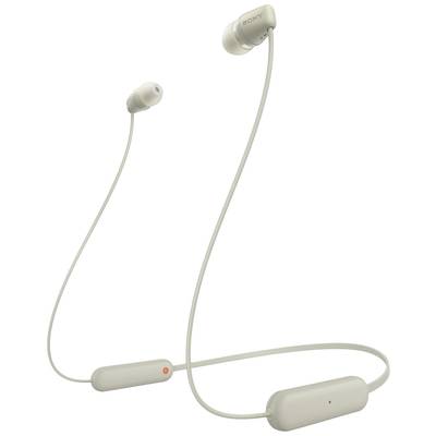 Sony WI-C100   In Ear Headset Bluetooth® stereo tmavě šedá (taupe)  headset, personalizace zvuku, regulace hlasitosti, n
