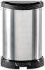 Curver DECO Bin 240568 odpadkový koš, 15 l, (š x v x h) 303 x 448 x 268 mm, stříbrná, černá, 1 ks