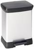 Curver DECO Bin 240642 odpadkový koš, 30 l, (š x v x h) 390 x 510 x 290 mm, stříbrná, černá, 1 ks