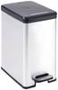 Curver DECO Bin 240639 odpadkový koš, 25 l, (š x v x h) 250 x 450 x 420 mm, stříbrná, černá, 1 ks
