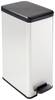 Curver DECO Bin 240640 odpadkový koš, 40 l, (š x v x h) 250 x 610 x 420 mm, stříbrná, černá, 1 ks