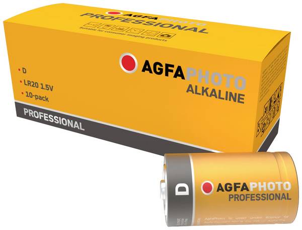 AgfaPhoto Professional LR20 baterie velké mono D alkalicko-manganová  1.5 V 10 ks