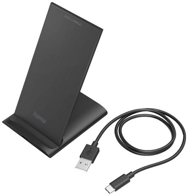 Hama bezdrátová indukční nabíječka 10 W  00201684  Výstup Qi standard černá