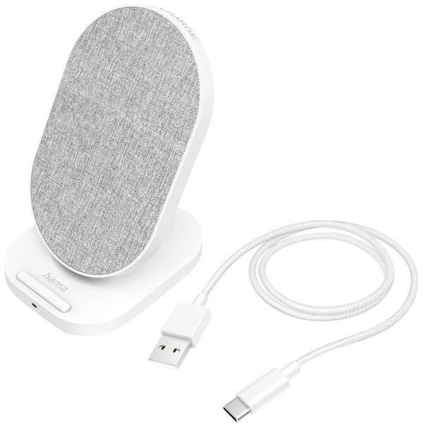 Hama bezdrátová indukční nabíječka 10 W  00201686  Výstup Qi standard bílá
