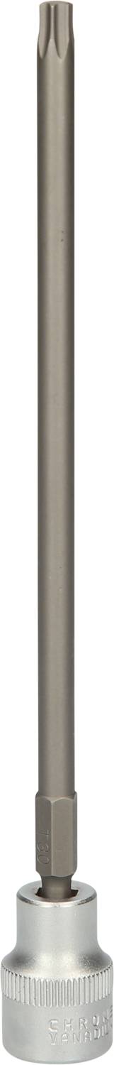 Dlouhý šroubovák s nástavcem Torx a stříbrnou rukojetí, vhodný pro přesné práce na obtížně dostupných místech.