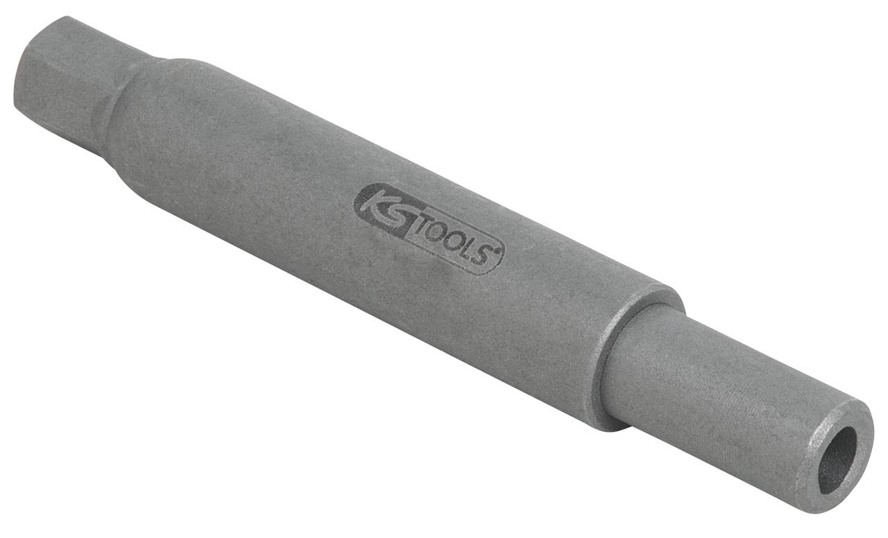 Šedý nástavec od KS Tools, válcovitého tvaru se dvěma konci o různé velikosti.