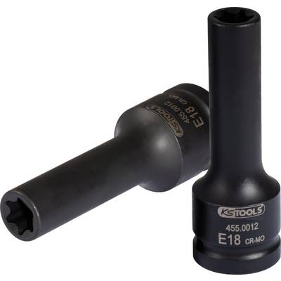 Dva černé nástrčné klíče s nápisem 'KS Tools E18 CR-MO' umístěné vedle sebe v mírně nakloněné poloze.