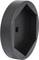 Černá šestihranná plastová součástka s otevřenou stranou, používaná jako kryt nebo ochrana v technických aplikacích.