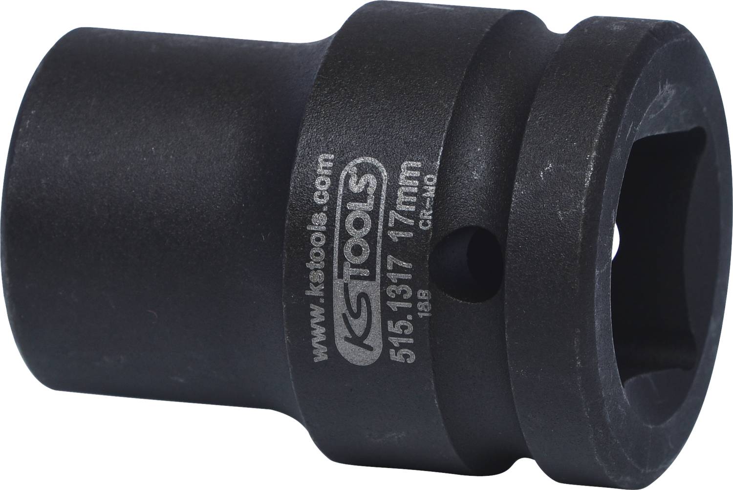 Rázová nástrčná hlavice 'KS Tools', velikost 17 mm, vyrobená z odolného materiálu, určená pro mechanické použití v dílnách.
