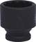 Černý šestihranný nástavec s vroubkovanou vnitřní stěnou pro otáčení matic a šroubů.