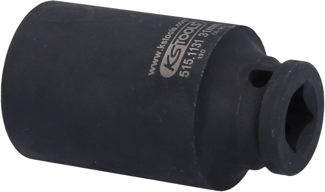 Černý nástrčný klíč s nápisem 'KS Tools 515.1131', vhodný pro šrouby o průměru 31 mm.