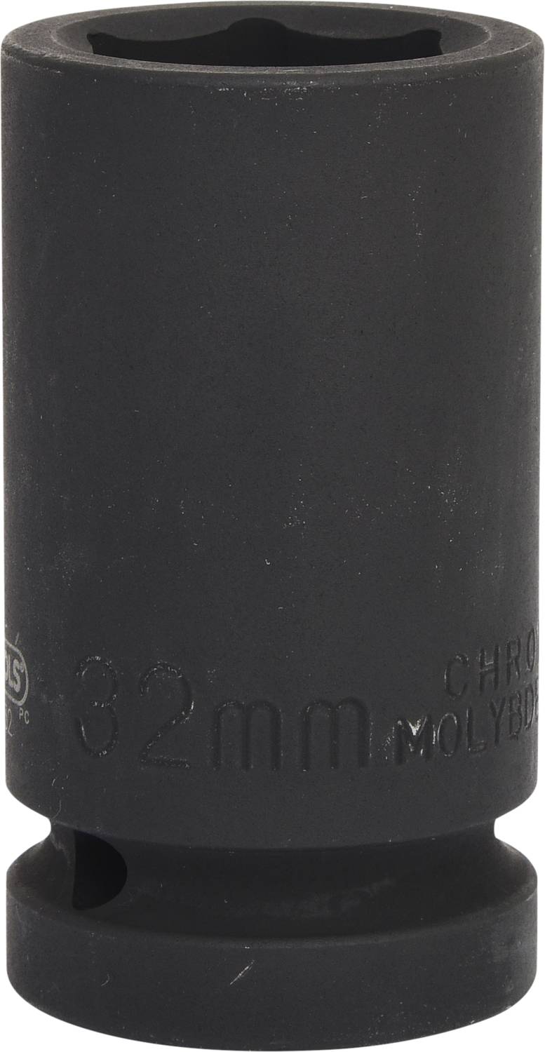 Černý nástrčný klíč z chrom-molybdenové oceli, velikost 32 mm, válcovitého tvaru bez ozdob nebo vzorů.