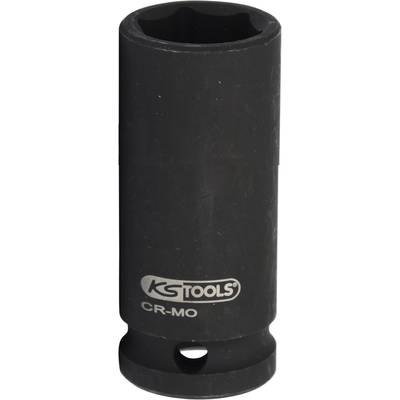 Černý matný čep z chrom-molybdenové oceli. Nápis: 'KS Tools CR-MO'.