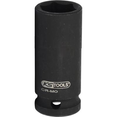Černý nástrčný klíč od KS Tools, vyrobený z oceli CR-MO, určený pro šroubové spoje.