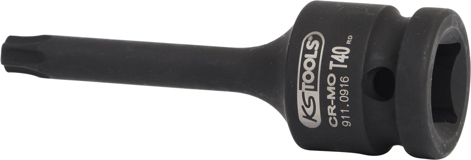Nástavec Torx bit T40 od KS Tools, materiál CR-MO, pro šroubovací práce.