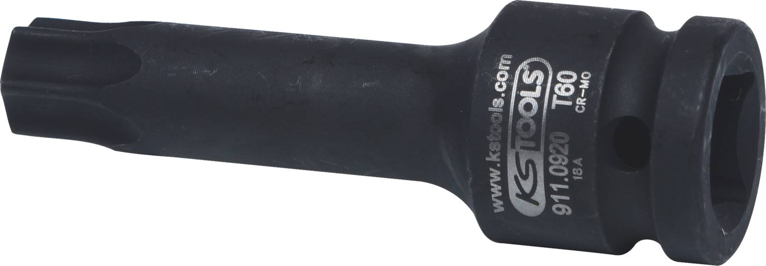 Nástavec Torx bit 'T60'. Černý, robustní design s nápisem 'ktools.com'. Vhodný pro velké šrouby s vysokým točivým momentem.