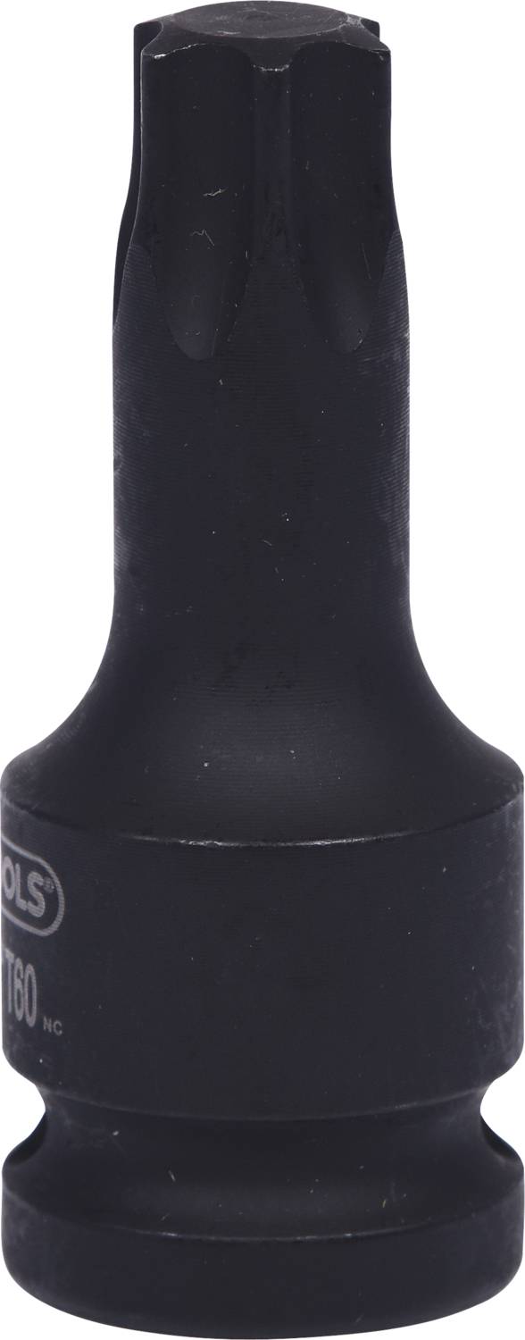 Černý nástrčný klíč s šestihrannou hlavou Torx je zobrazen v detailním záběru.