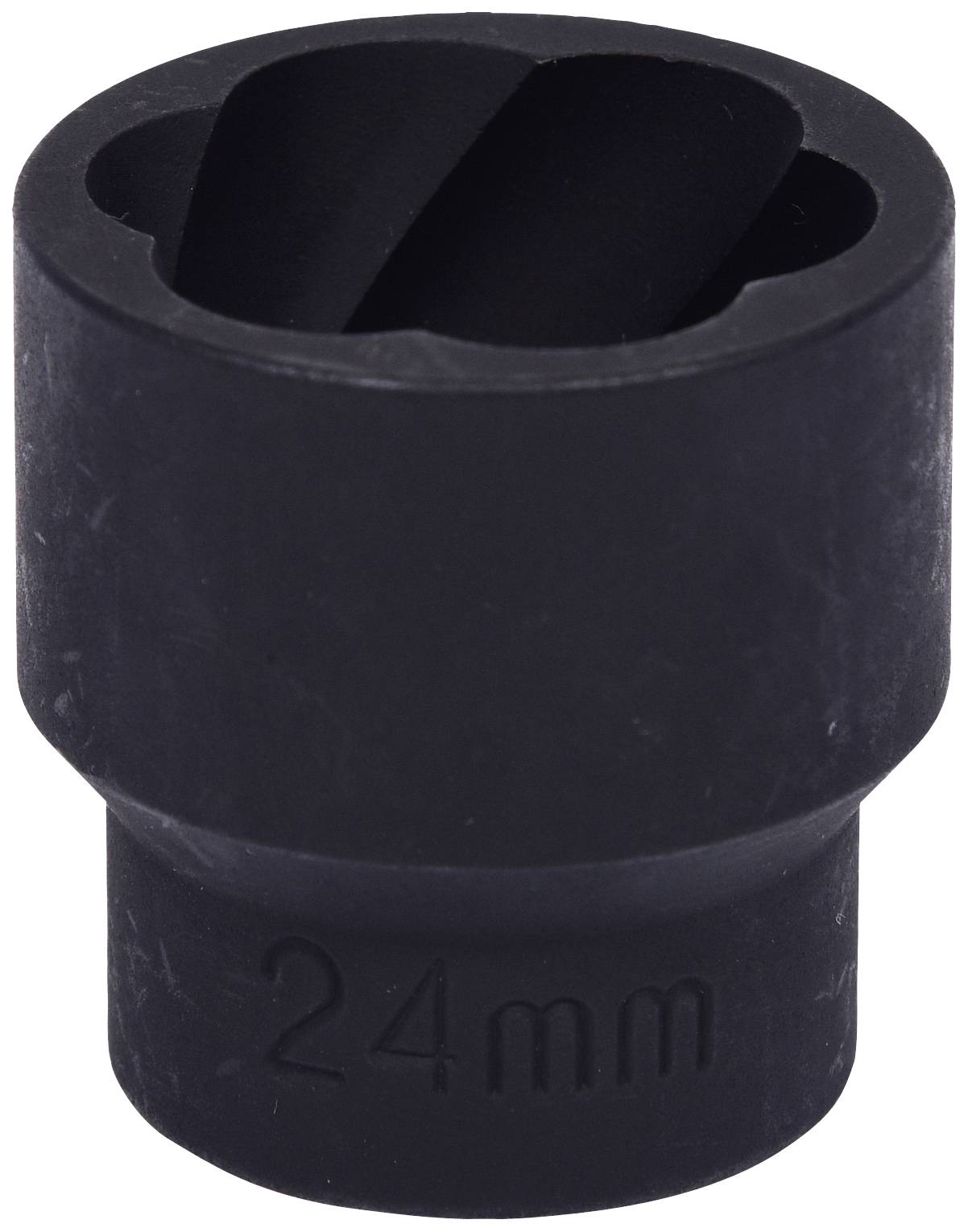 Černý nástrčný klíč s 24mm gravírováním, vhodný pro matice a šrouby s tímto průměrem.