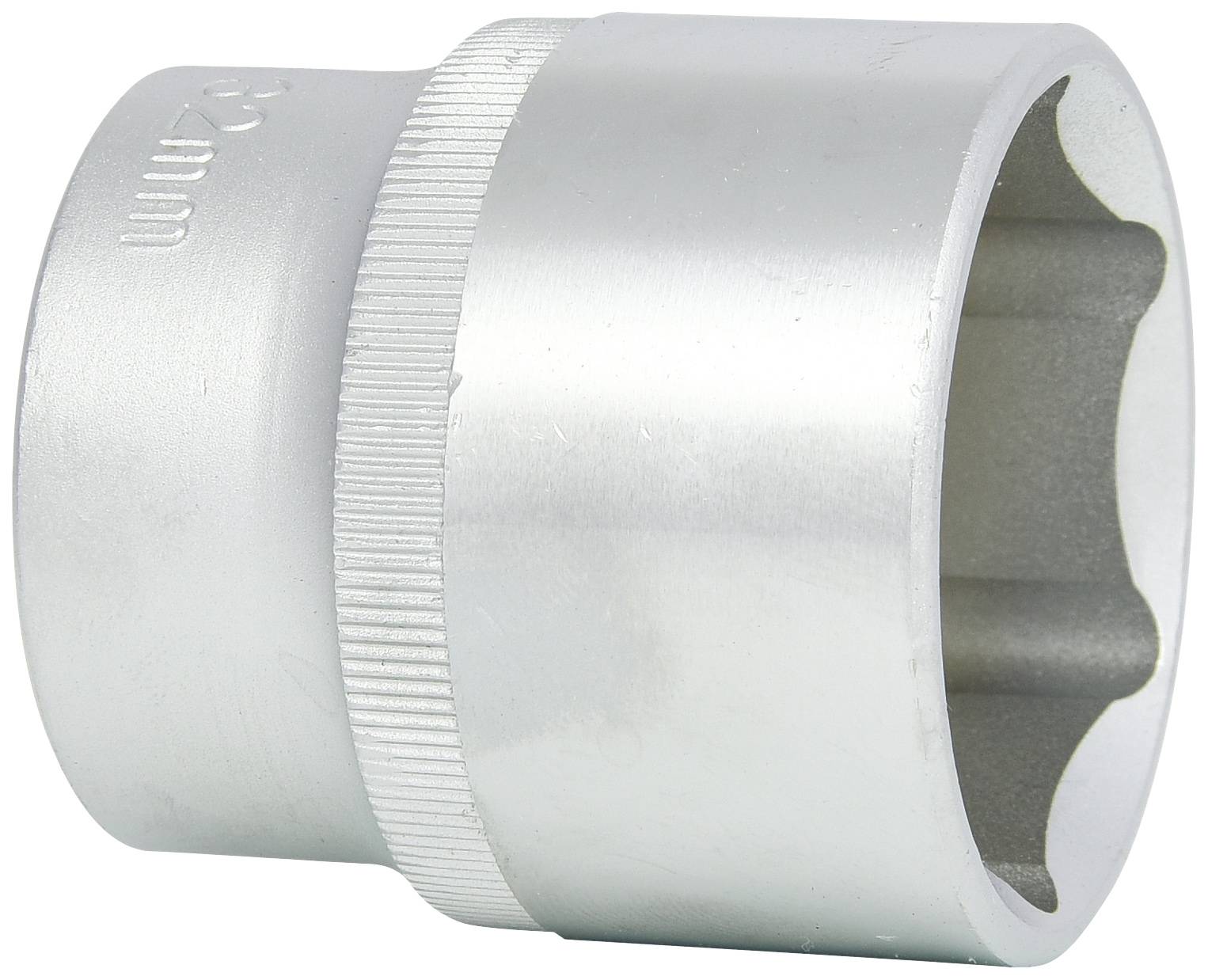 Kovový nástrčný klíč, velikost 22 mm, s vroubkovaným povrchem pro lepší úchop.