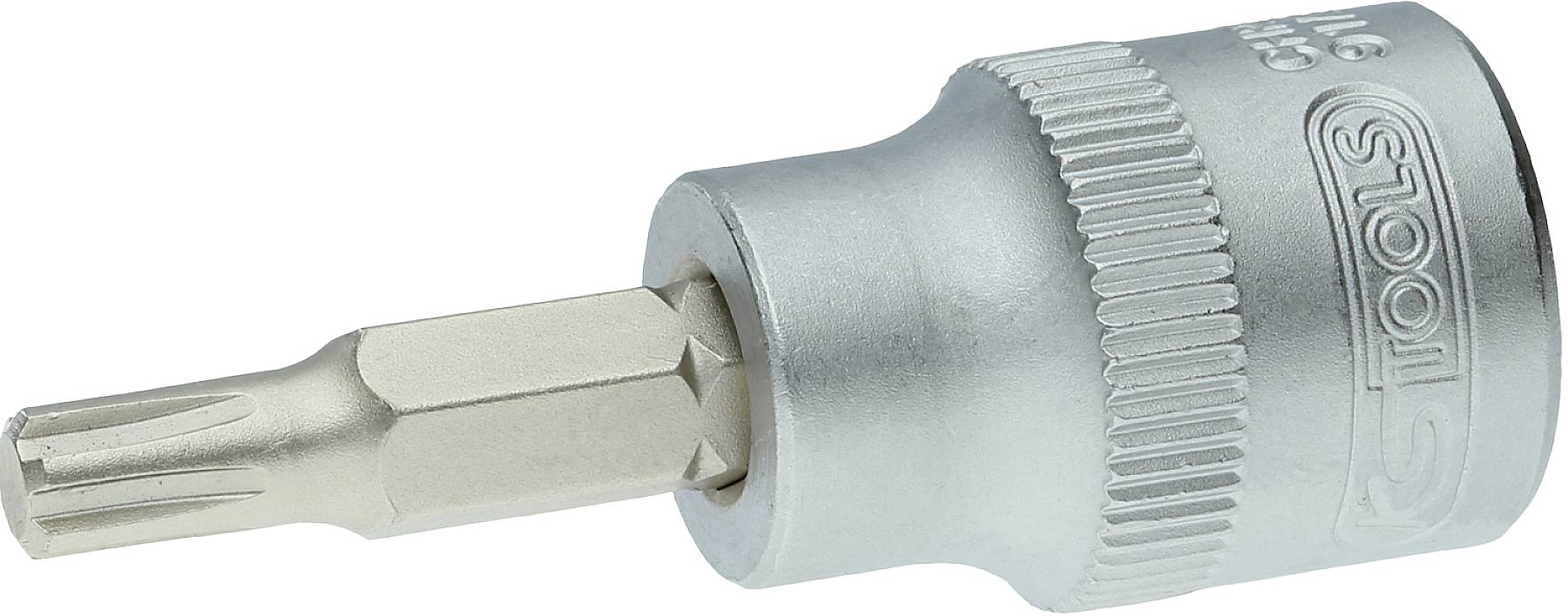 Kovový Torx bit, válcovitého tvaru, vhodný pro nástrčné klíče. Vhodný pro šroubovací práce s Torx šrouby.