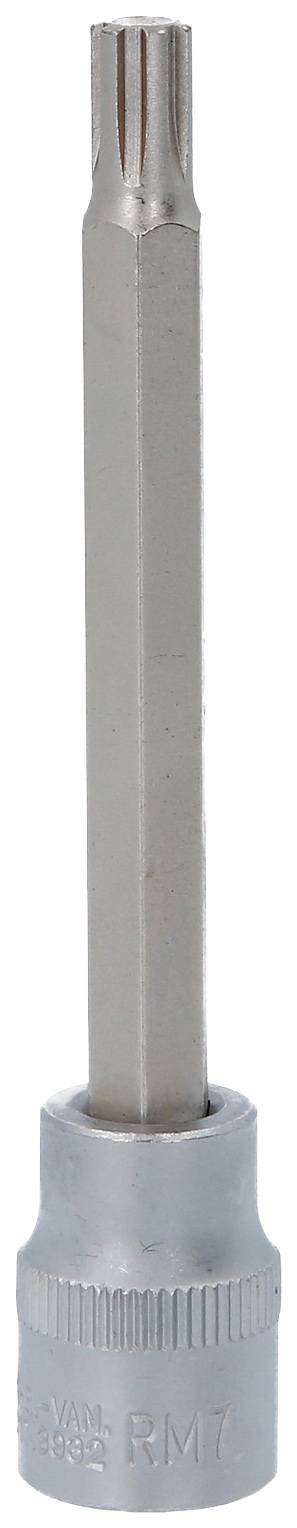 Kovový šroubovák Langer Torx s šestihrannou rukojetí, stříbrné barvy. Vhodný pro speciální šrouby Torx.
