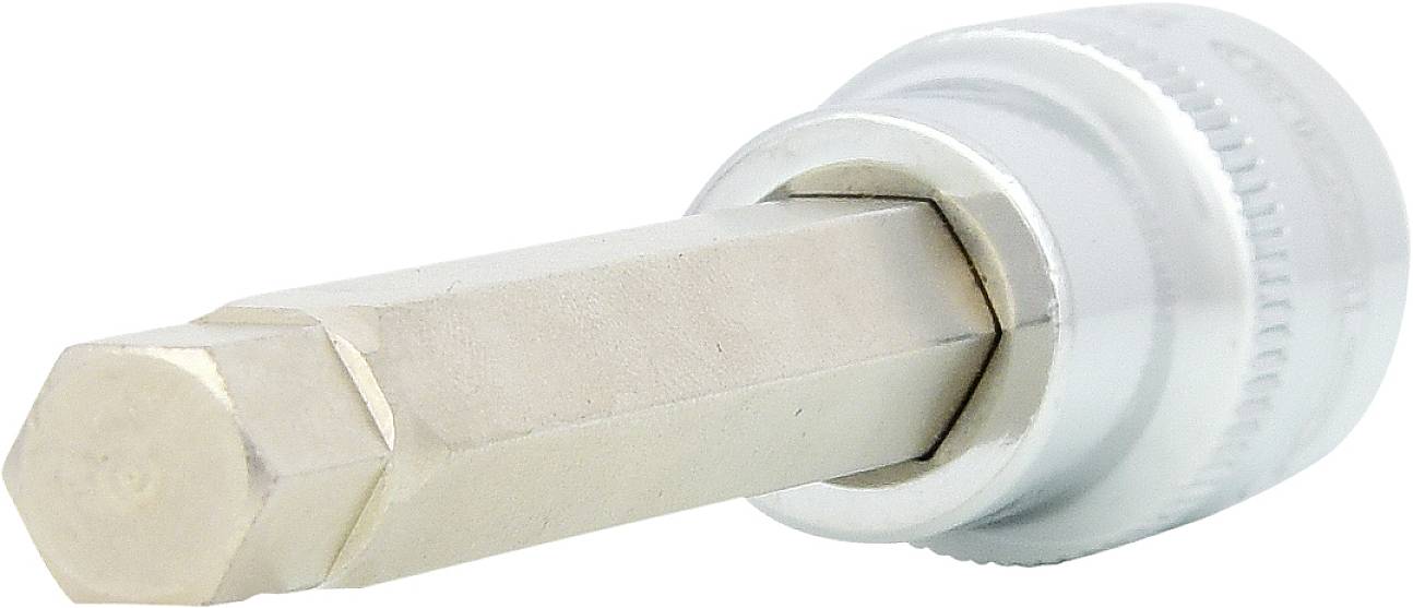 Šestihranný bit v nástrčném klíči, detailní záběry nástroje pro šroubovací práce. Vhodné pro řemeslné aplikace.